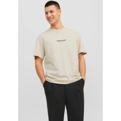 Abbildung von Jack &amp; Jones Jorvesterbro BACK SS CREW NECK SN Tshirt print, Herren, Größe: Large, Moonbeam