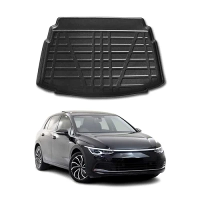 Abbildung von OMAC Kofferraumwanne Laderaumwanne kompatibel mit VW Golf 2019 2024 Untere Gummi TPE Schwarz