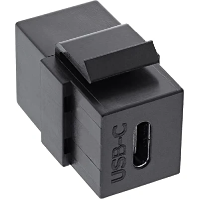 Abbildung von InLine 76201Z USB 3.1 Keystone Snap In Einsatz, C Buchse / Buchse, schwarz