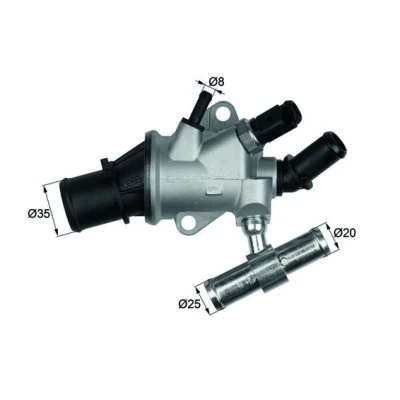 Abbildung von MAHLE ORIGINAL TI 157 88 Kühlwasserthermostat ALFA ROMEO: 156 Sportwagon, Limousine, LANCIA: Lybra Limousine