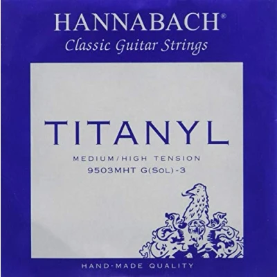 Abbildung von Hannabach 653153 Klassikgitarrensaiten Serie 950 Medium / High Tension Titanyl G3