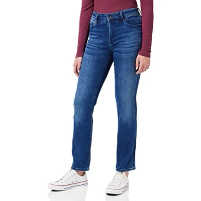 Abbildung von Mavi Kendra Jeans Straight Leg, Damen, Größe: 26x28, Indigo blue sateen str