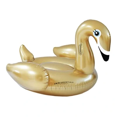 Abbildung von Aufblasbare Schwimmhilfe Goldener Schwan 150cm Schwimmring