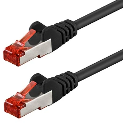 Abbildung von Radiostore Netzwerkkabel CAT 6 Patchkabel, S/FTP (PiMF), Längen 10m Schwarz