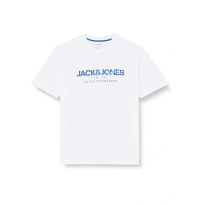 Abbildung von Jack &amp; Jones Jungen Jjalvis Tee Ss Crew Neck Jnr T Shirt, Weiß, 128