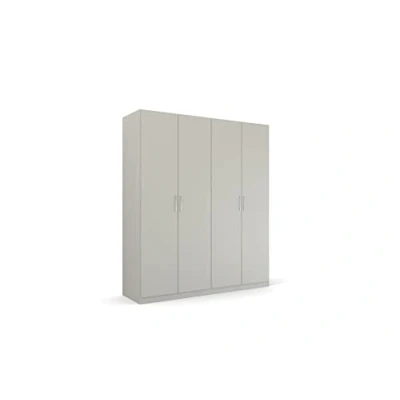Abbildung von Rauch Möbel Pure by Quadra Spin Schrank Drehtürenschrank, Grau, 4 trg., inkl. 2 Kleiderstangen, Einlegeböden, BxHxT 181x210x54 cm