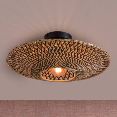 Abbildung von GOOD &amp; MOJO Deckenlampe Bali, Ø 44 cm, schwarz/natur, Bambus