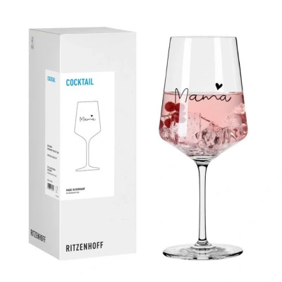 Abbildung von RITZENHOFF 8171009 Cocktail Glas 500 ml, Serie Sprüche, mit Schriftzug Mama modern, Made in Germany
