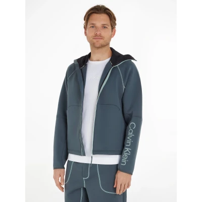 Abbildung von Calvin Klein Performance LOGO Hoodie Sweatjacke, Herren, Größe: Large, Dark slate