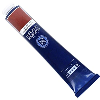 Abbildung von Lefranc Bourgeois 810086 feine Ölfarbe, lichtecht mit hervorragender Deckkraft &amp; hoher Farbintensität, gleichmässiger Konsistenz und optimaler Mischbarkeit, 150ml Tube Rotocker Transparent