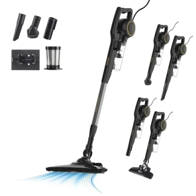 Abbildung von Taurus Homeland Endless 3 in 1 Staubsauger mit Zyklon Handstaubsauger Stielstaubsauger 6 m Kabel 600 W Aufsatz für alle Oberflächen geeignet Schwarz