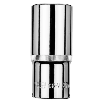 Abbildung von NEO TOOLS 08 477 Steckschlüsseleinsatz 1/2Zoll 27 mm Chrom Vanadium Stahl Sechskant
