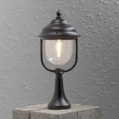 Abbildung von Konstsmide Parma 7224 750 Sockelleuchte / B: 24cm T: H: 54cm 1x75W IP43 lackiertes Aluminium matt schwarz