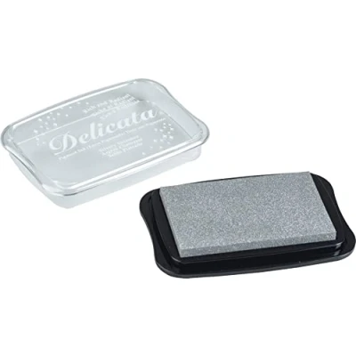 Abbildung von 3 x Tsukineko Stempelkissen Delicata 10x7cm Metallic silber