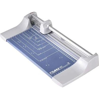 Abbildung von Dahle 507 Papierschneider (8 Blatt Schneidleistung, bis DIN A4) blau