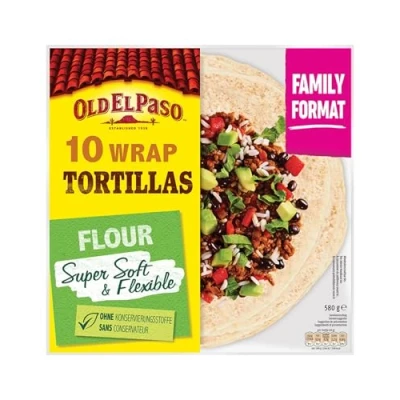 Abbildung von Old El Paso Wrap Tortillas Mexikanische Wraps aus Weizen im Family Format, 580 g