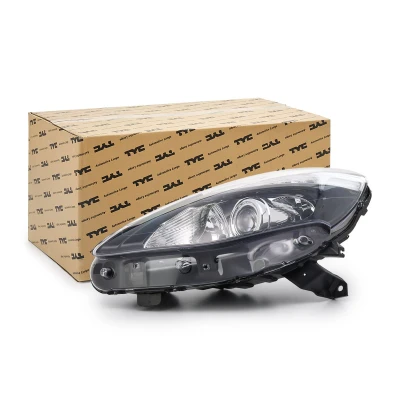 Abbildung von TYC 20 12118 05 2 Scheinwerfer links H7/H1/H7 mit Abbiegelicht für Rechtsverkehr ohne Elektromotor RENAULT: Clio 3, III Grandtour