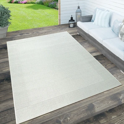 Abbildung von Paco Home Teppich &quot;Waregem 621&quot;, rechteckig, Flachgewebe, meliert, mit Bordüre, Outdoor geeignet, Wohnzimmer