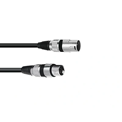 Abbildung von Omnitronic 3022075B XLR Verbindungskabel [1x Stecker 3 polig 1x Buchse polig] 0.20 m Schwarz (3022075B)