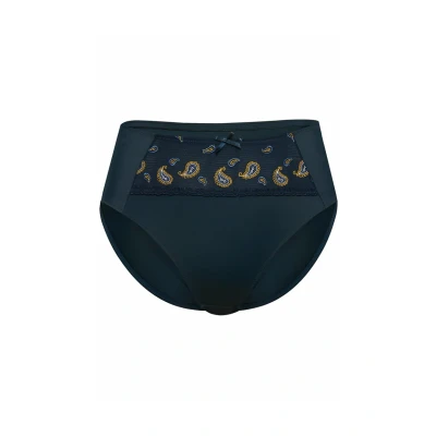 Abbildung von Ulla Popken Paisley Slip, Damen, Größe: 50/52, Night blue