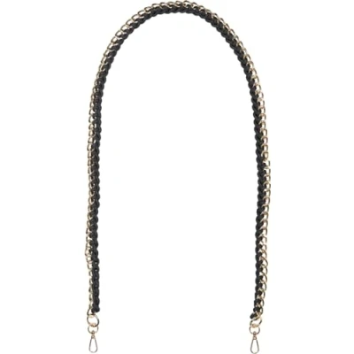 Abbildung von styleBREAKER Taschen Schulterriemen mit eingeflochtener Kette, Wechsel Taschengurt, Handyband, Handykette, Karabiner 02013038, Farbe:Schwarz