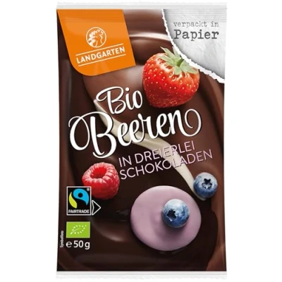 Abbildung von Landgarten Bio Beeren in dreierlei Schokoladen 1er Pack (50 g)