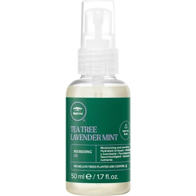 Abbildung von Paul Mitchell Tea Tree Lavender Mint Nourishing Oil Leave In Haar Pflege für trockene, geschädigte Haare, Öl welliges, lockiges und naturkrauses Haar, 50 ml