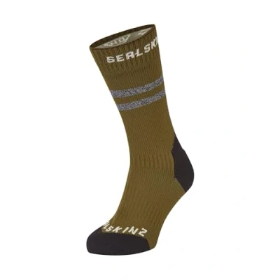 Abbildung von SEALSKINZ Unisex Waterproof Cold Weather Mid Length With Runton Wasserdichte Socken Für Kaltes Wetter, Mittellange Mit Hydrostop, Olivgrün, S EU