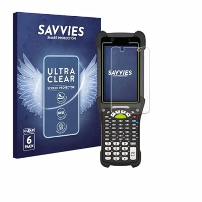 Abbildung von Savvies 6 Stück Schutzfolie für Zebra MC9400 Displayschutz Folie Ultra Transparent