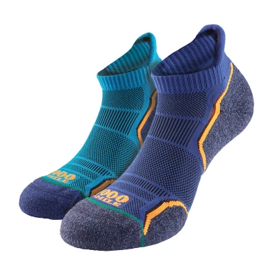 Abbildung von 1000 Mile Unisex Run Socklet Herren (Doppelpack), Kingfisher/Navy