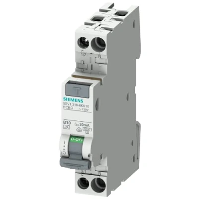 Abbildung von Siemens 5SV13166KK10 FI Schutzschalter/Leitungsschutzschalter 2polig 10 A 0.03 230 V (5SV13166KK10)