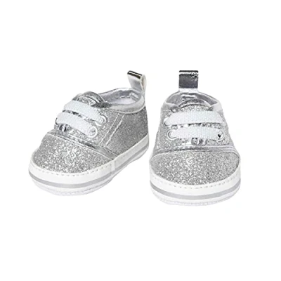 Abbildung von Puppen Glitzer Sneakers, silber, Gr. 30 34 cm