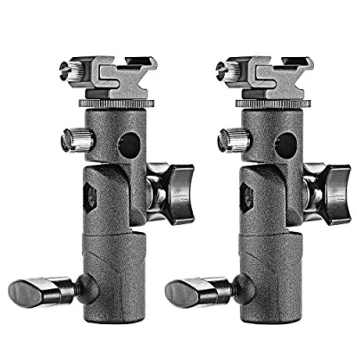 Abbildung von Neewer Professioneller universeller Blitzlichtständer für Blitzgeräte von Canon, Nikon, Pentax, Olympus und andere Blitzgeräte, E Typ, Studio Licht, LED 2 Stück
