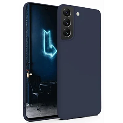 Abbildung von MyGadget Hülle für Samsung Galaxy S22 Plus robuste Silikon Schutzhülle TPU Case Slim Silikonhülle Back Cover Ultra Kratzfest Handyhülle matt Blau