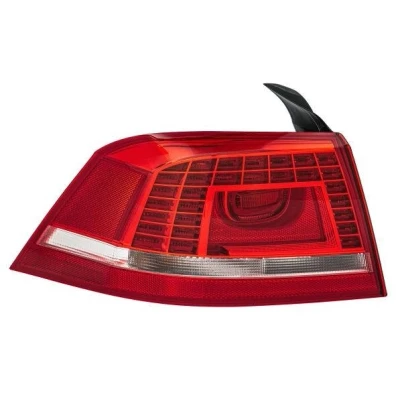 Abbildung von HELLA 2SK 010 744 031 Rückleuchte links äusserer Teil LED, PY21W, W21W 12 Rot, weiß mit Glühlampen Lampenträger VOLKSWAGEN: Passat B7 Limousine