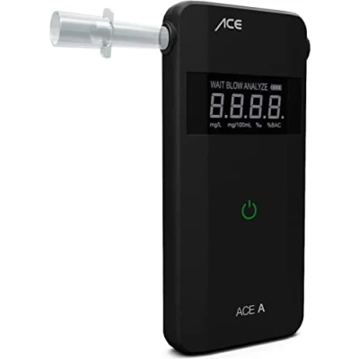 Abbildung von ACE Alkohol Teststreifen A Alkoholtester Schwarz 0 bis 4 ‰ Verschiedene Einheiten anzeigbar