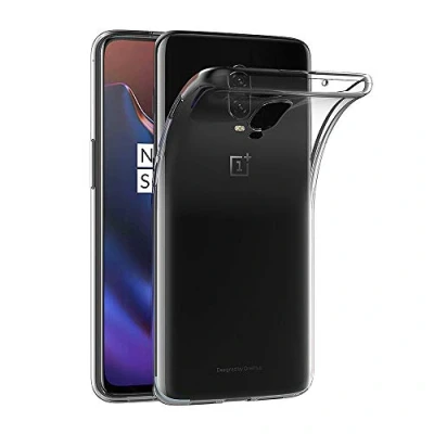 Abbildung von AICEK OnePlus 6T Hülle, Transparent Silikon Schutzhülle für Case Clear Durchsichtige TPU Bumper Handyhülle (6,41 Zoll)