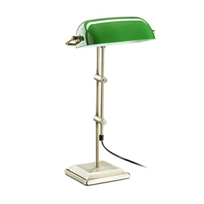 Abbildung von relaxdays Tischleuchte Bankerlampe grün