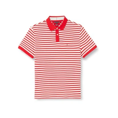 Abbildung von Tommy Hilfiger Regular Poloshirt, Herren, Größe: Small, Primary red white