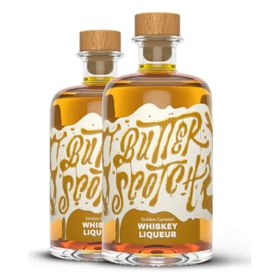 Abbildung von Butterscotch Golden Caramel Whiskey Liqueur Likör im Doppelpack (2 x 0.5l)
