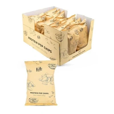 Abbildung von KoRo Linsen Pop Chips mit Sour Cream 14 x 50 g Fettreduzierter* Snack Hoher Proteingehalt Glutenfrei
