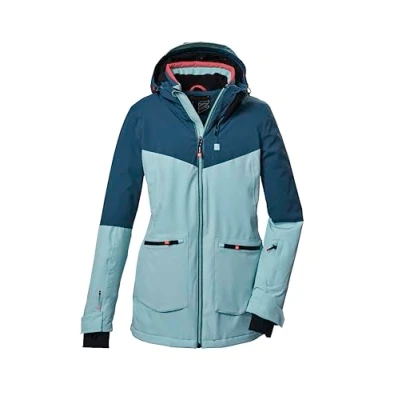 Abbildung von killtec Damen Skijacke/Funktionsjacke mit Kapuze, Schneefang und Unterarmventilation KSW 40 WMN SKI JCKT, hell eisblau, 46, 41973 000