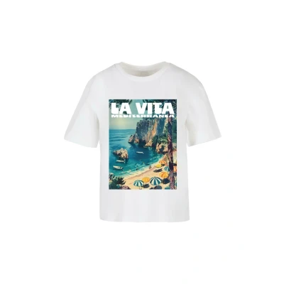 Abbildung von Mister Tee VITA Mediterranea Tshirt print, Damen, Größe: Large, White