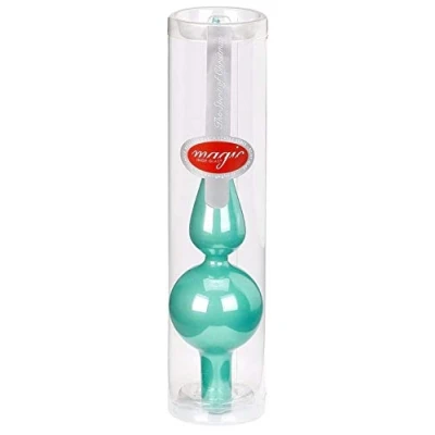 Abbildung von Inge glas Christbaumspitzen 26cm Weihnachtsbaumspitzen matt glänzend Baumspitze Spitze Christbaumschmuck (Dazzling Club Mint)