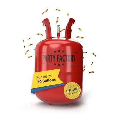 Abbildung von Helium Ballongas für 30 Ballons Heliumflasche 200L Gasfüllung Folienballons Luftballons Party Hochzeit