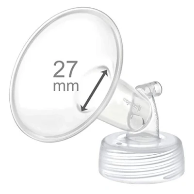Abbildung von Maymom Weithals Pumpenteil für Spectra S1/S2 Pumpen; inkl. Weithalsflansch; kein Original Flansch; ersetzt Shield (27 mm)