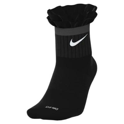Abbildung von Nike Performance Everyday Ankle Ruffle Shuffle Sportsocken, Damen, Größe: Large, Black