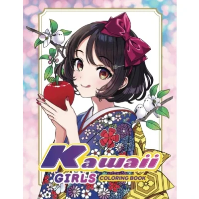 Abbildung von Kawaii Girls Coloring Book: Cute Anime Book with Adorable Characters (Kawaii Series)