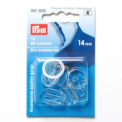 Abbildung von Prym 991.908 Bra Accessories, transparent, 14mm, KST, 10 Stück