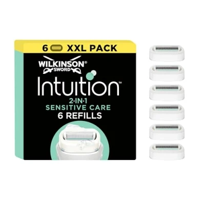 Abbildung von Wilkinson Sword Intuition Sensitive Care Rasierer für Frauen, 6 Ersatzklingen, Kein Rasiergel erforderlich